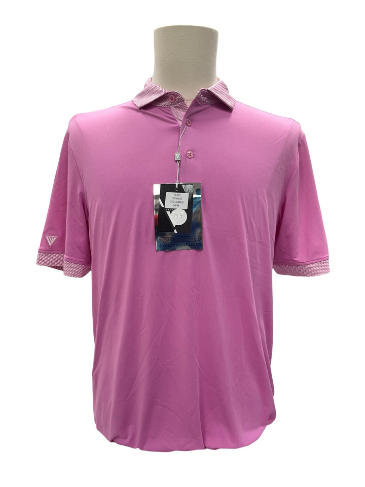 Mens Levelwear Thomas Polo Top - Pink - Medium - NWT (FINAL SALE ITEM)