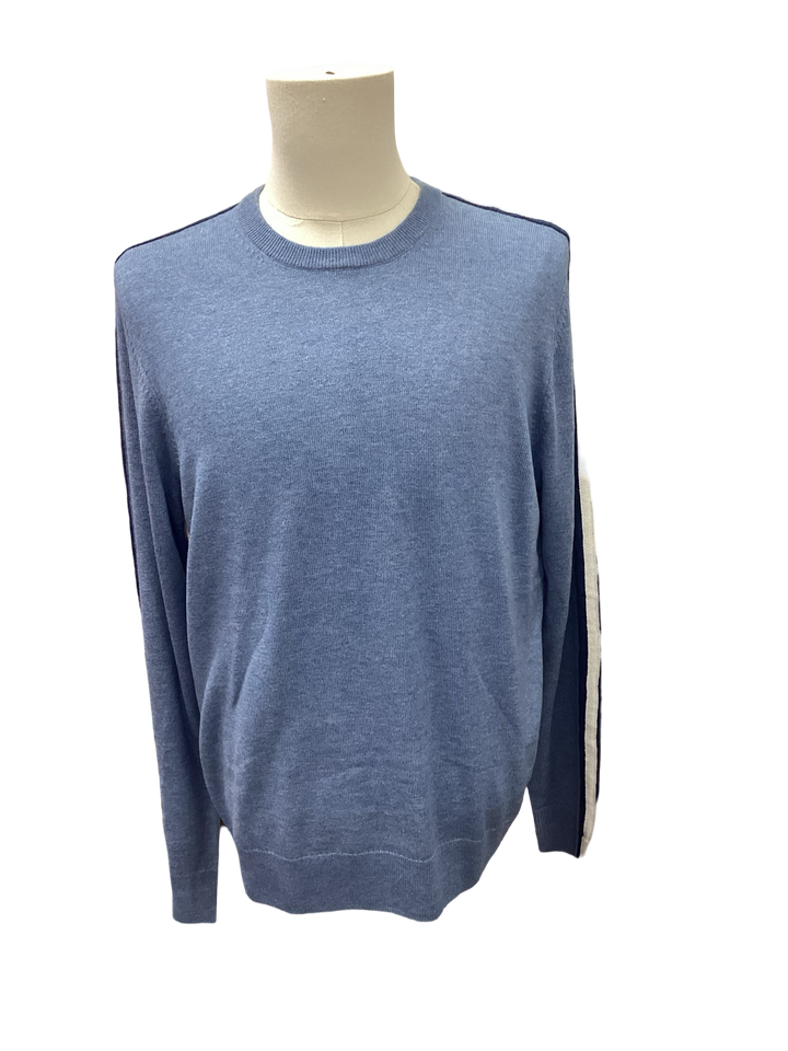 Dunning Mens Conner All-Season Crewneck Sweater- Blue - Skorzie