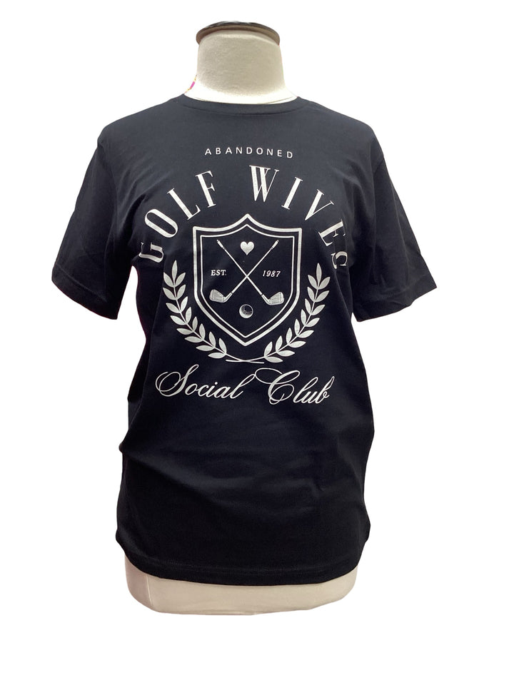 Oat Collective Graphic Tee- Abandoned Golf Wives - Black