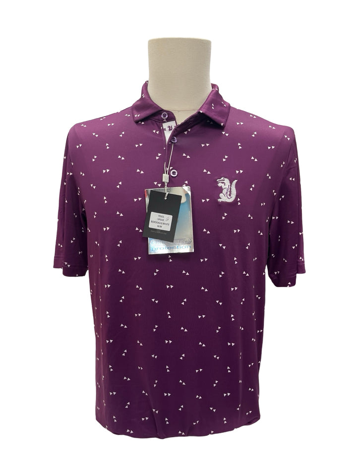 Mens Levelwear Spear Polo Top - Purple - Medium (FINAL SALE ITEM)