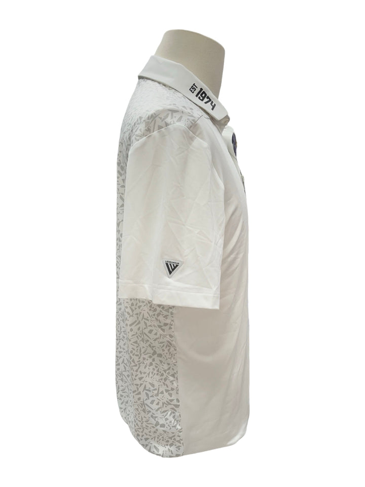 Mens Levelwear Spry Polo Top - White - Medium (FINAL SALE ITEM)