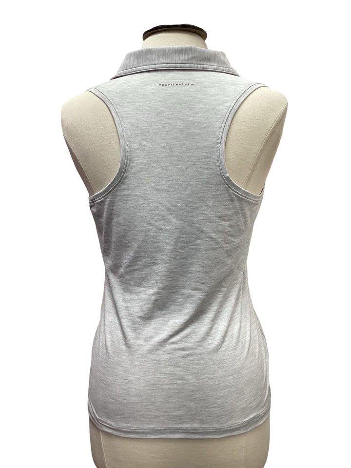 Travis Matthew Featherweight Active Sleeveless Polo - Heather Light Grey