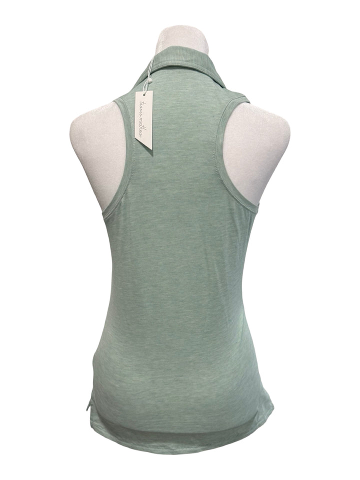 Travis Mathew V-Neck Polo Tank - Heather Jade - X-Small - NWT