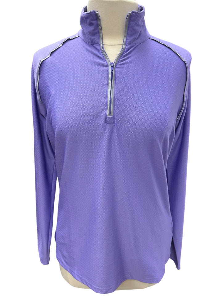 Grace Long Sleeve Zip Top - Wisteria