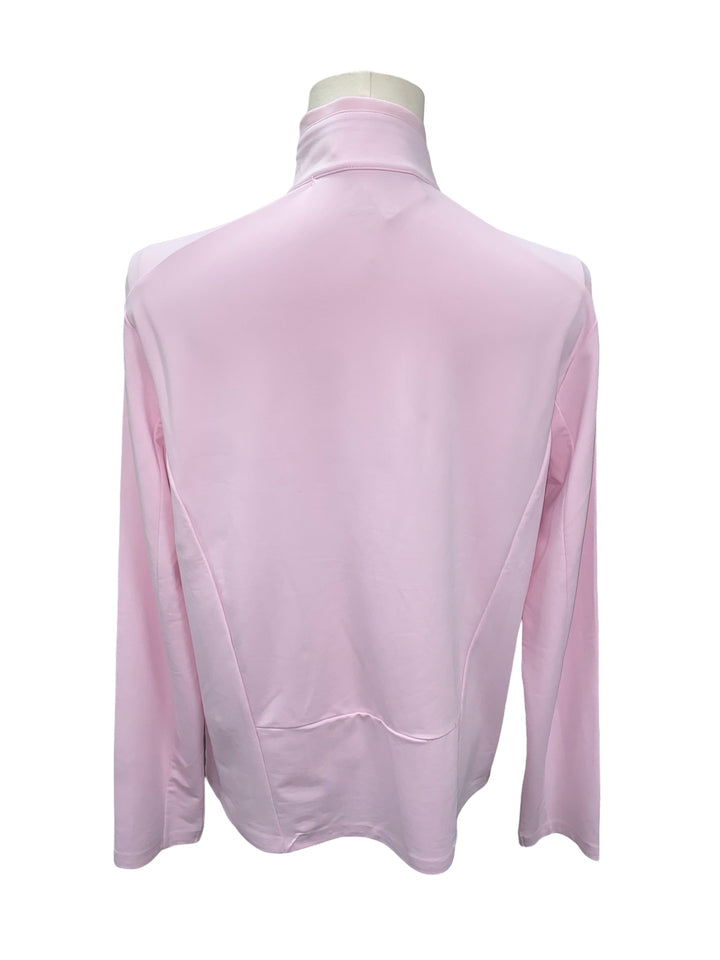 G/FORE Men's Brushed Back Tech Quarter Zip Pullover - Pink - Medium