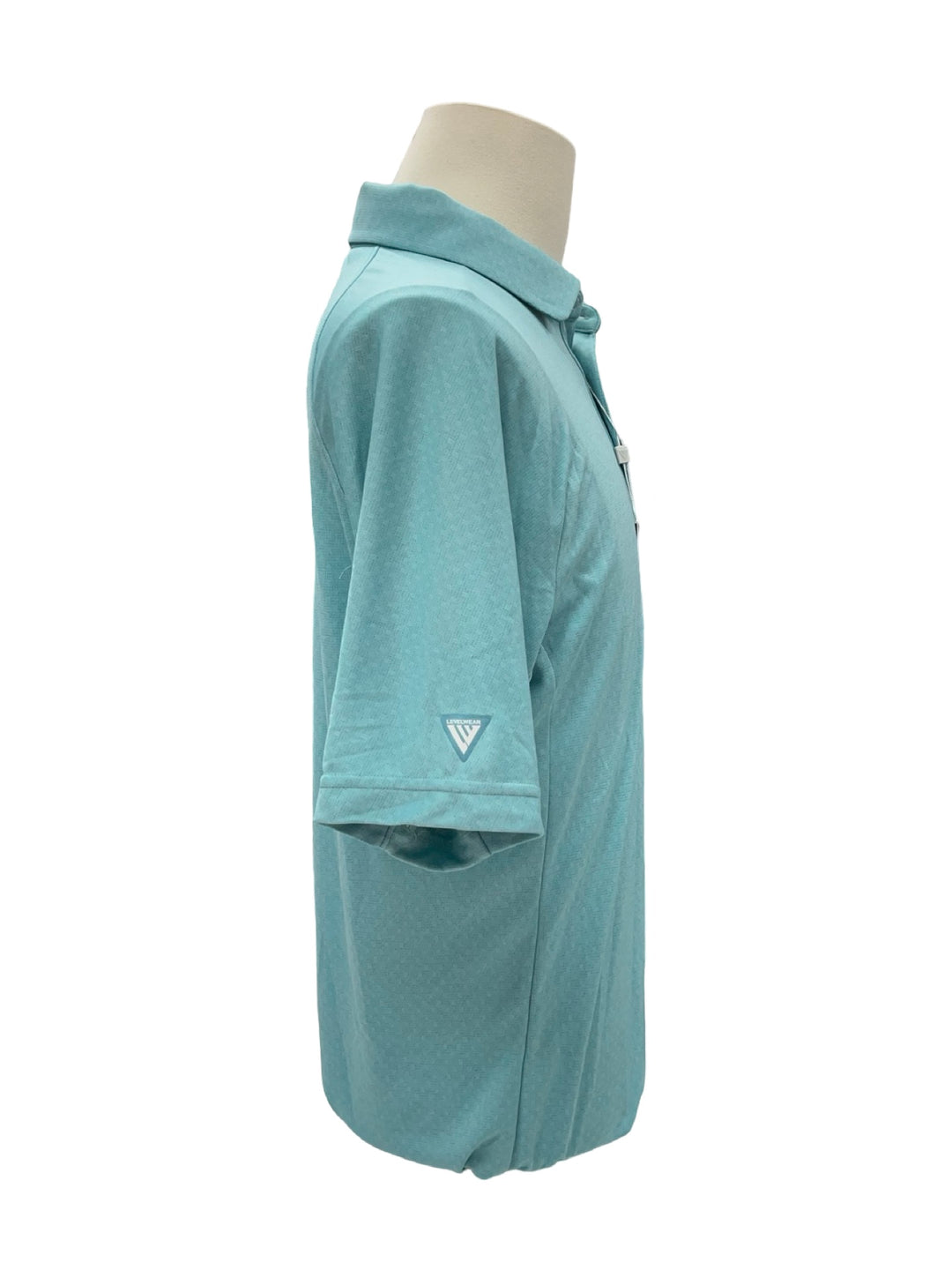 Mens Levelwear Reserve Polo Top - Light Blue - Medium -NWT (FINAL SALE ITEM)