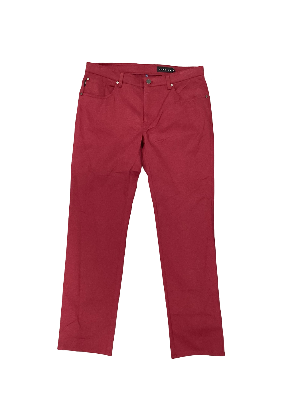 Mens Dunning Golf: Glendale Sateen Performance Pant: Deep Crimson - Skorzie