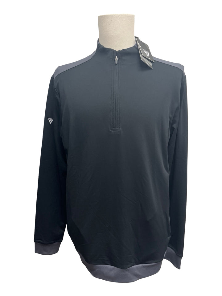 Mens Levelwear Crosswind Midlayer - Black/Gray - Medium - NWT (FINAL SALE ITEM)