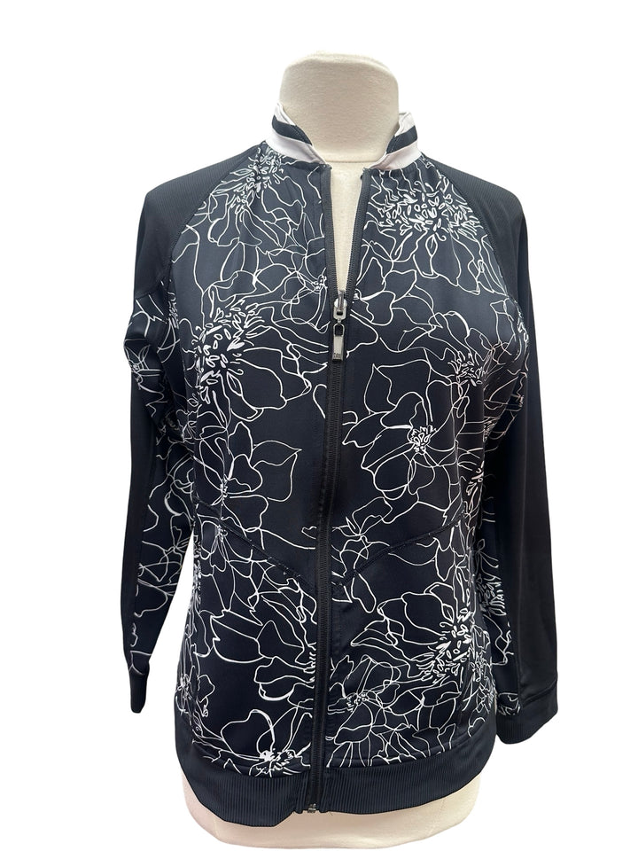 Tail Long Sleeve Reversible Jacket - Black/White Floral Print - Medium