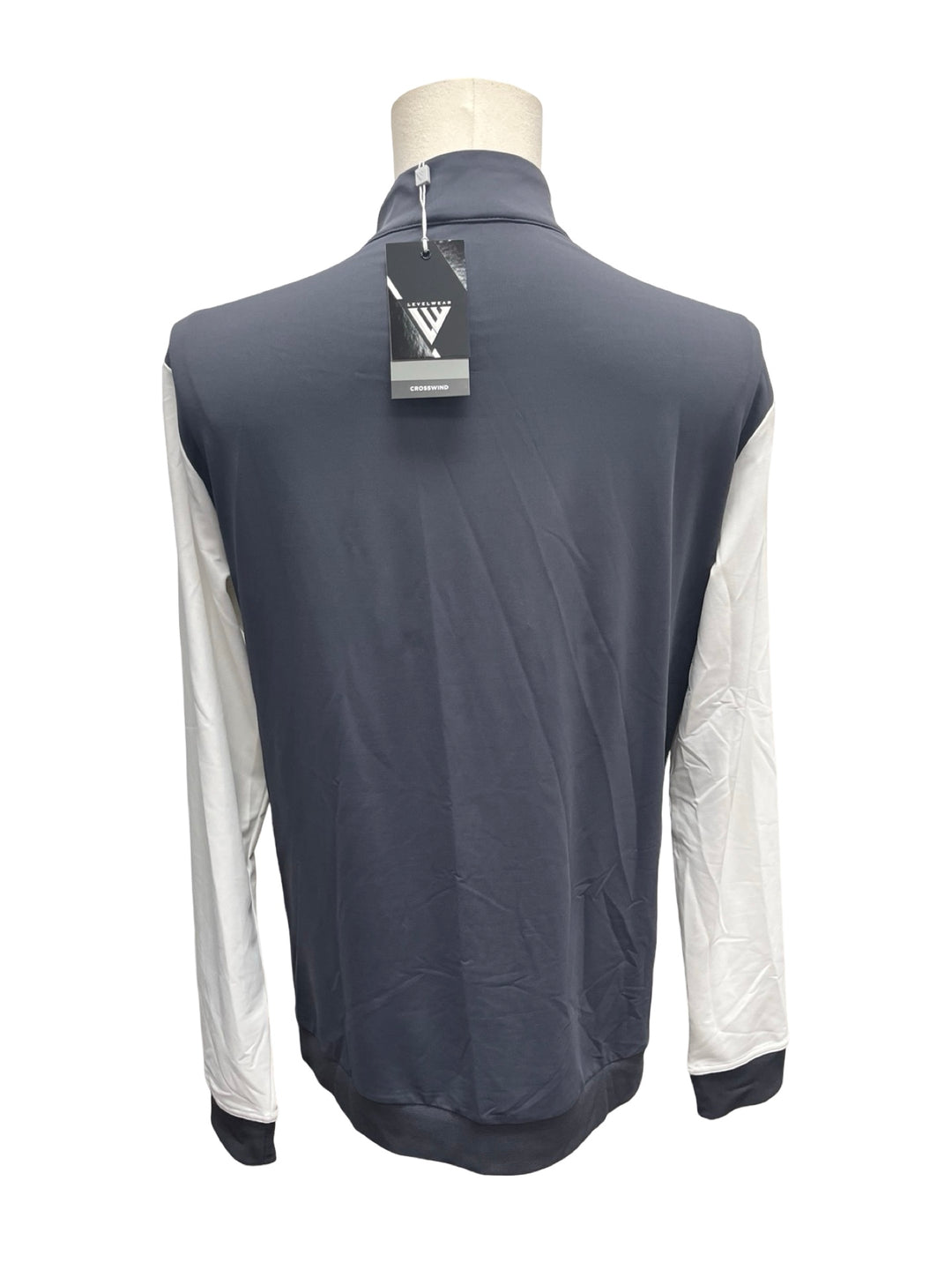 Mens Levelwear Crosswind Midlayer - White/Gray - Medium - NWT (FINAL SALE ITEM)