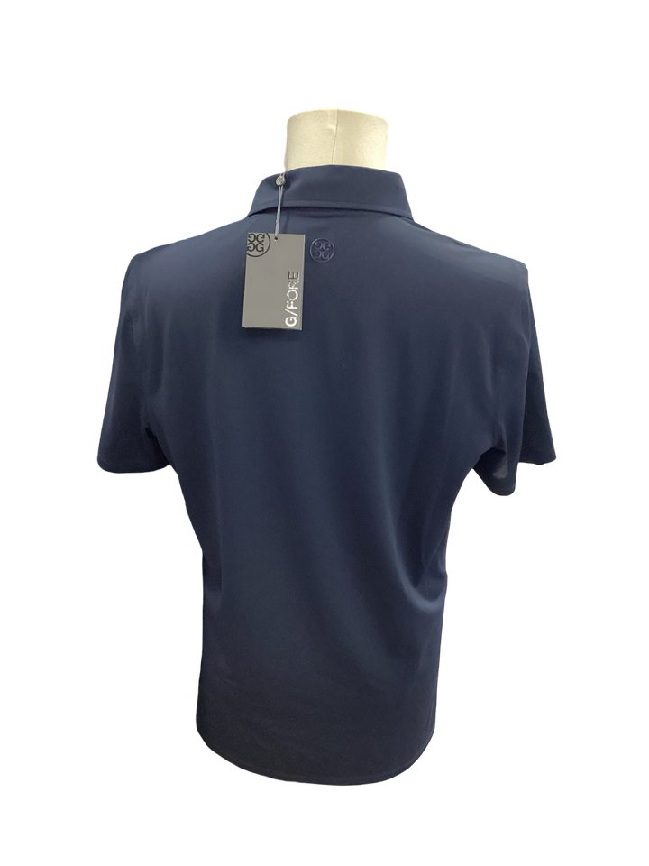 G/FORE Men's Rib Gusset Tech Pique Modern Spread Collar Polo, Size Medium