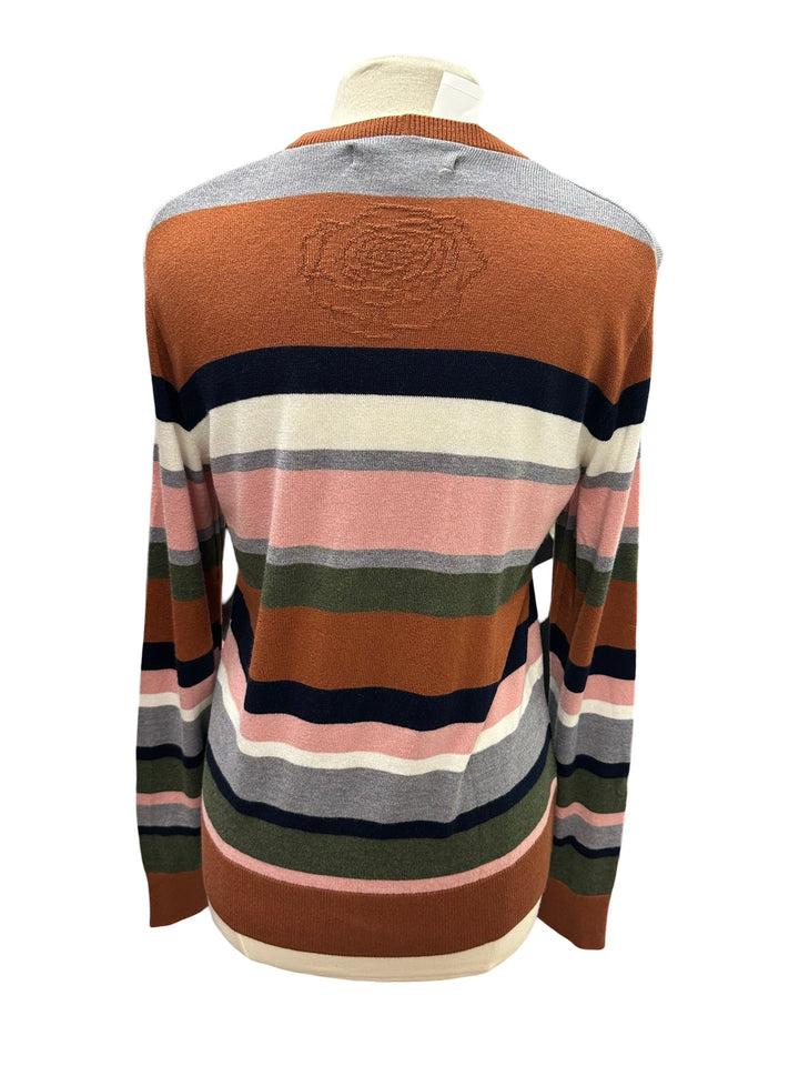 Michaela Stripe Crew Neck Sweater - Yosemite Stripe