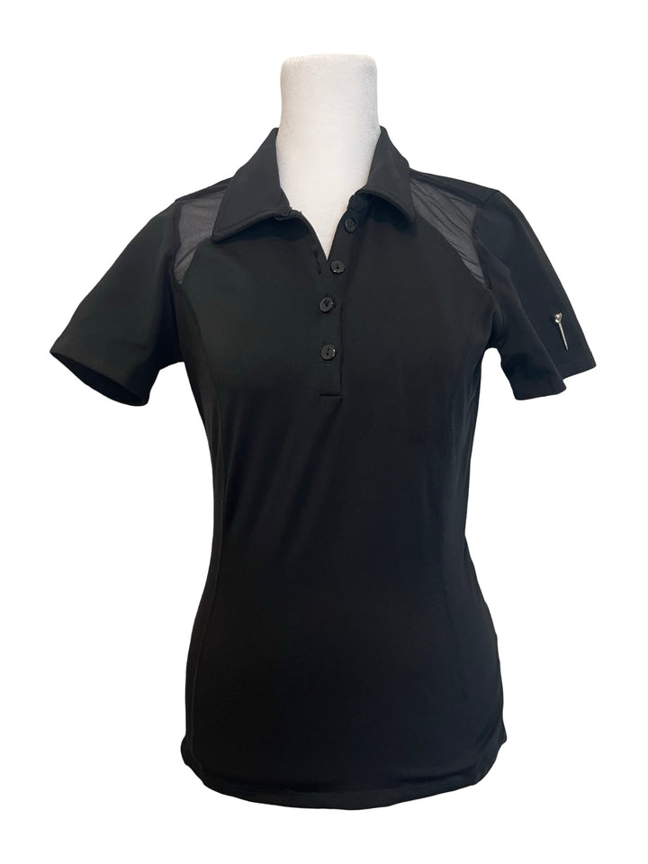 FlirTee Golf Polo Tee - Small - Black