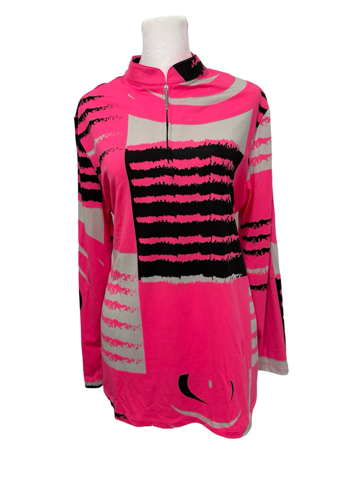 Jamie Sadock Quarter Zip Long Sleeve - Pink - X-Large