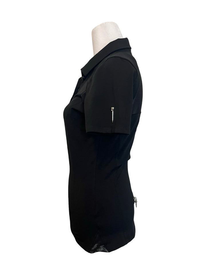 FlirTee Golf Polo Tee - Small - Black