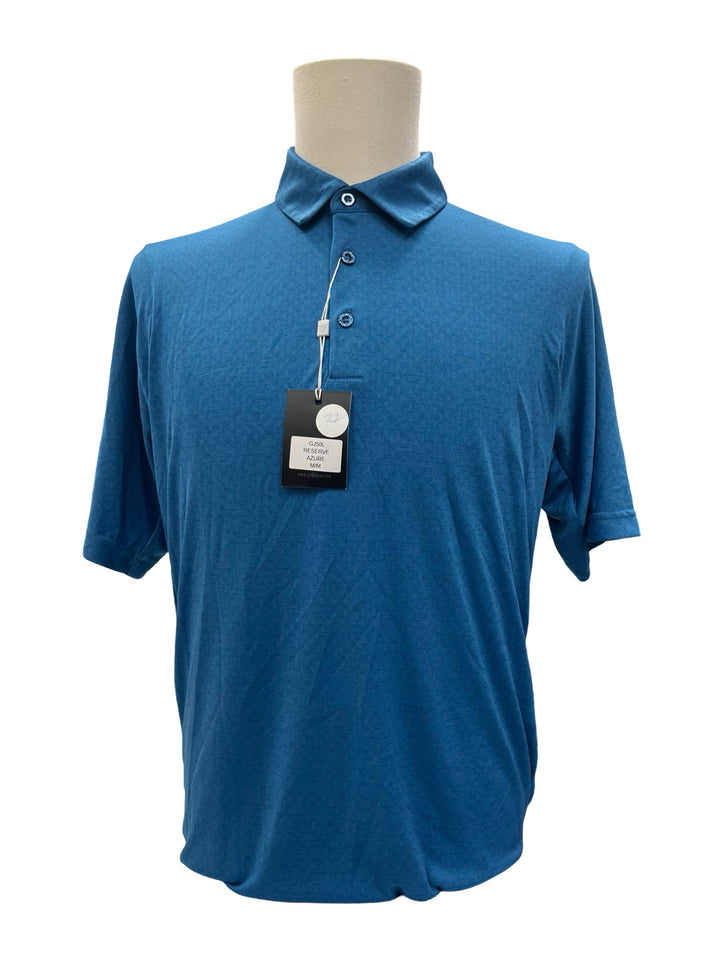 Mens Levelwear Reserve Polo Top - Blue - Medium -NWT (FINAL SALE ITEM)