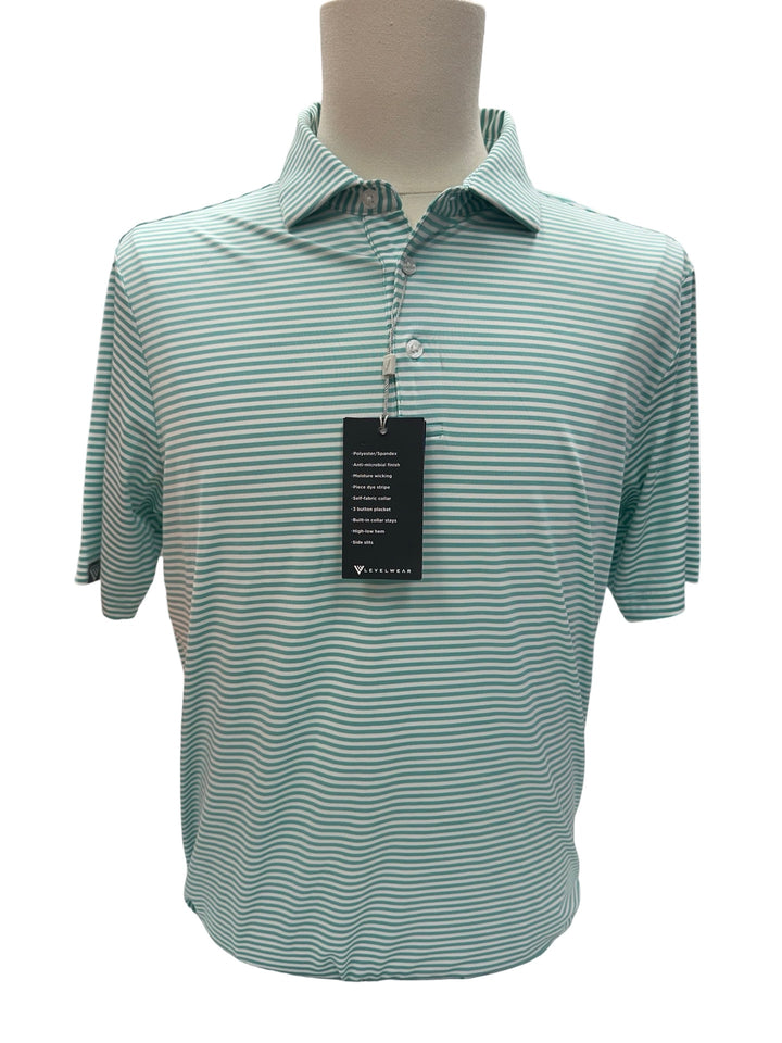 Levelwear Encore Mens Polo Top - Marine Blue- Medium (FINAL SALE ITEM)