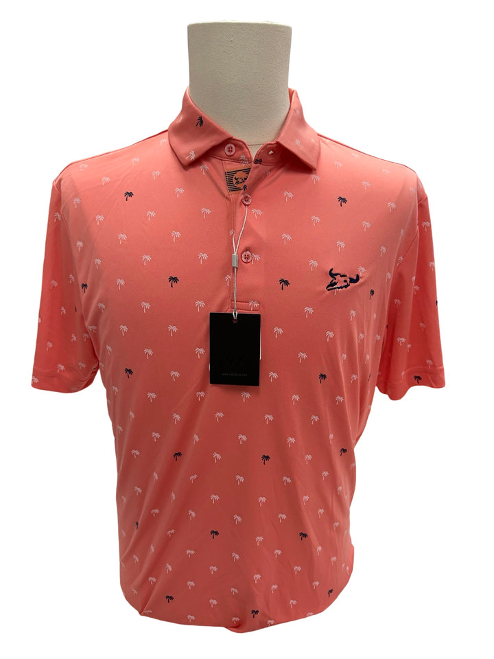 Mens Levelwear Groove Polo Top - Orange - Medium (FINAL SALE ITEM)