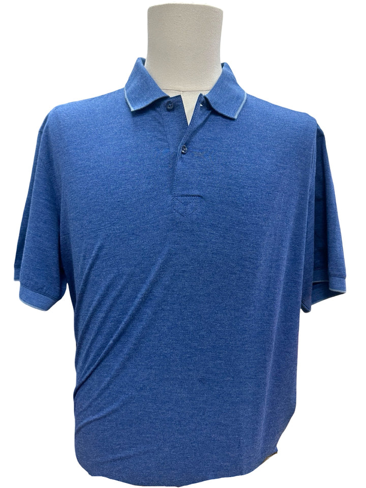 Dunning Men's Fairlane Cotton COOLMAX Polo - Estate Blue - Large