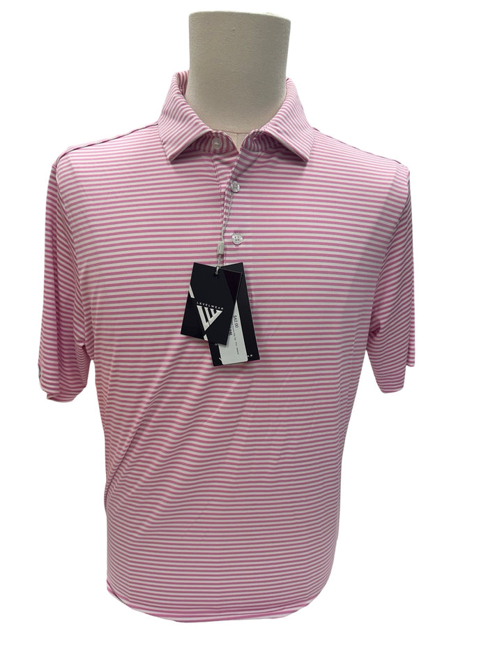 Levelwear Encore Mens Polo Top - Pink - Medium (FINAL SALE ITEM)