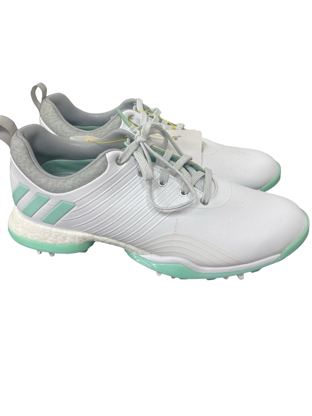 Adidas Golf Shoe White with Mint Green- 7