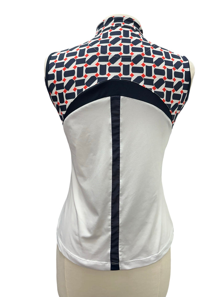 Tail Geometric Print Sleeveless Quarter Zip- Small