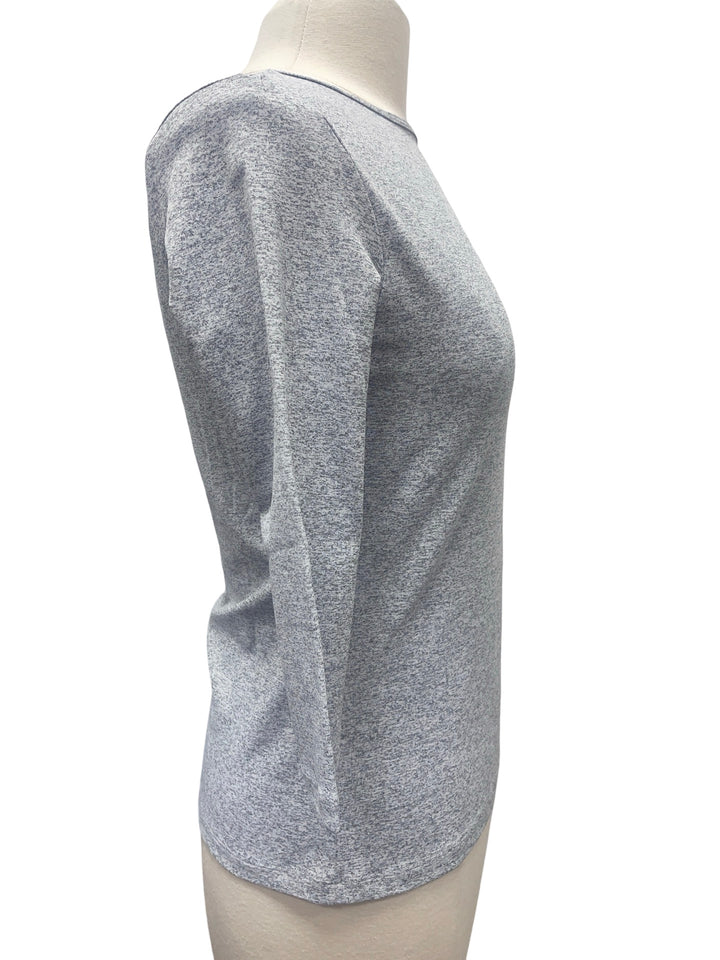 Amy Sport 3/4 Sleeve Top-Judi Boatneck- Heather Grey