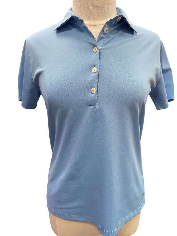 Greg Norman Freedom Micro Pique Stretch Polo - Costal Blue - Medium