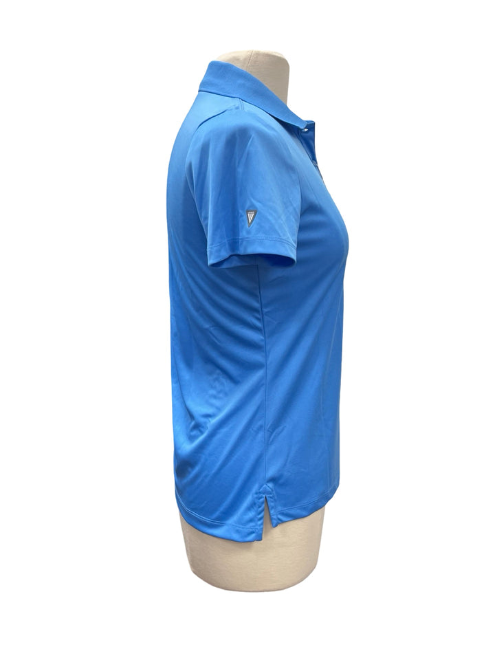 Levelwear Lotus Polo Top - Blue - Small (FINAL SALE ITEM)