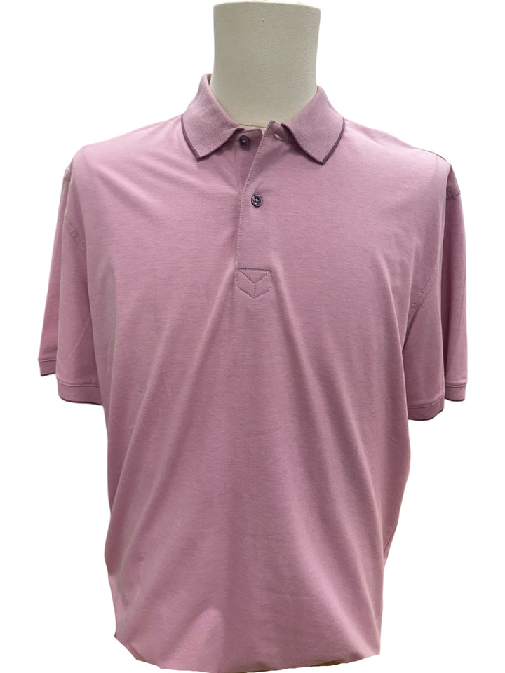 Dunning Men's Fairlane Cotton COOLMAX Polo - Mauve - Large