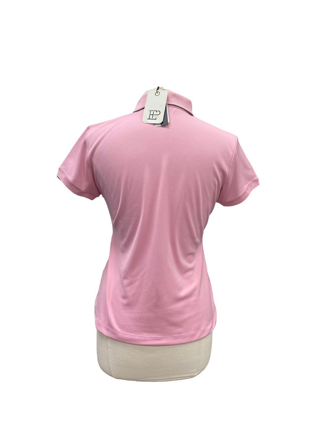 EPNY Cap Sleeve Polo with Tipped Collar - Pink - Medium