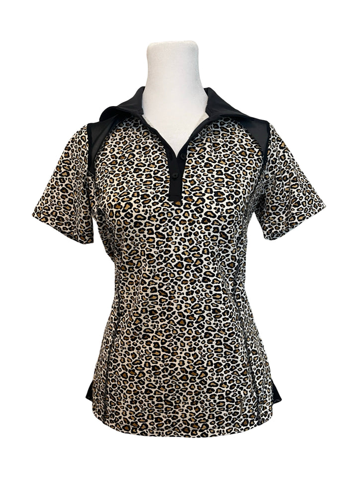 FlirTee Golf Polo Tee - Small - Leopard