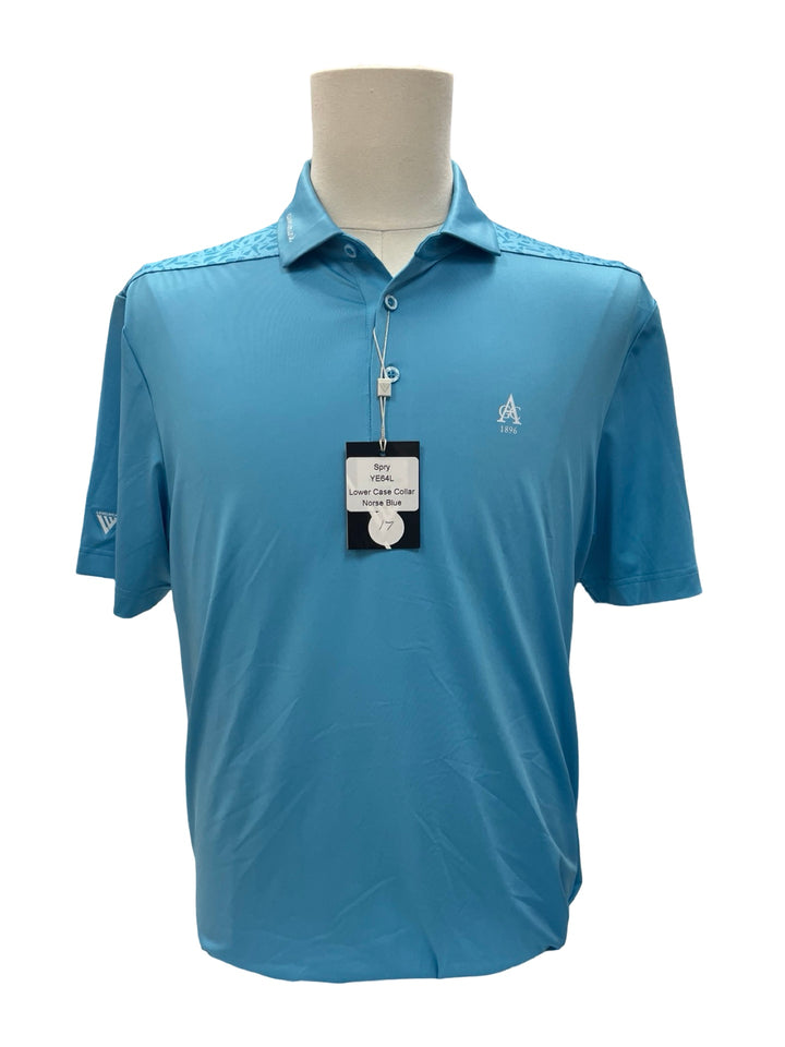 Mens Levelwear Spry Polo Top - Blue - Medium (FINAL SALE ITEM)