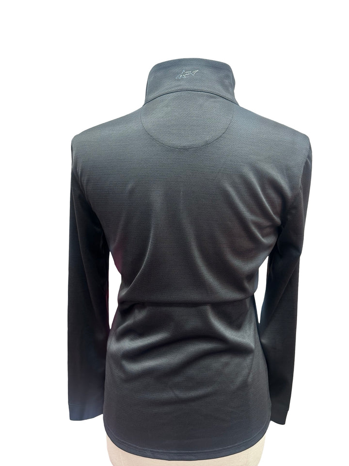 Greg Norman Clubhouse Half-Zip Mock - Black Heather - Medium