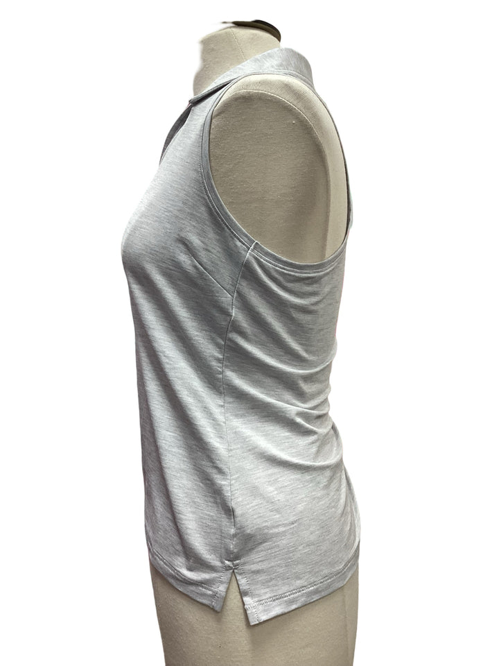 Travis Matthew Featherweight Active Sleeveless Polo - Heather Light Grey