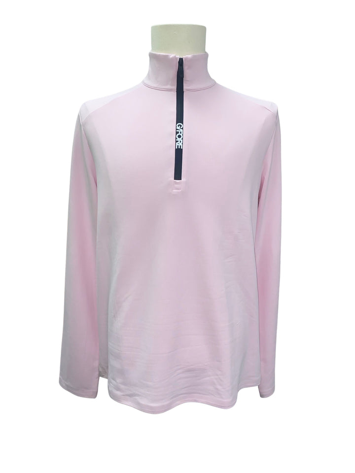 G/FORE Men's Brushed Back Tech Quarter Zip Pullover - Pink - Medium