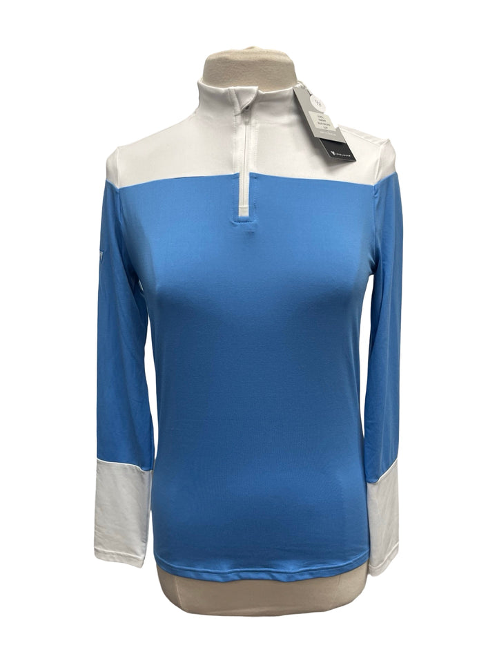 Levelwear Emery 1/4 Zip Up Pullover - Blue/White - Small - NWT (FINAL SALE ITEM)