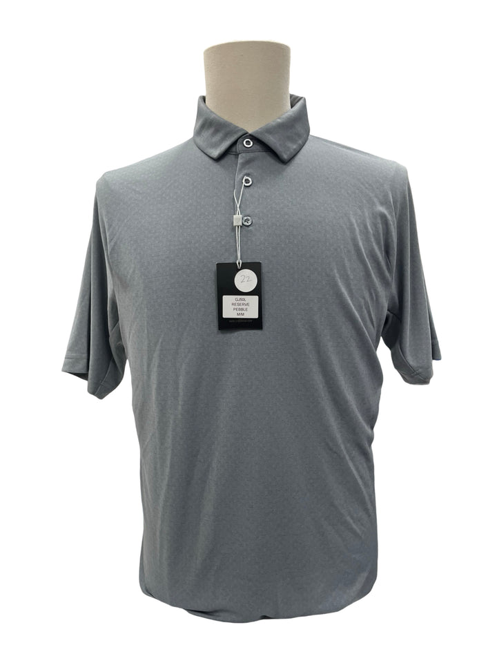 Mens Levelwear Reserve Polo Top - Gray - Medium - NWT (FINAL SALE ITEM)