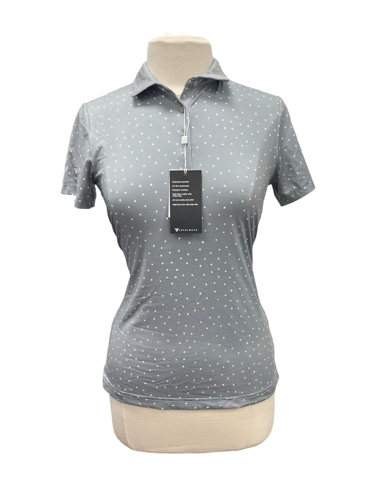 Levelwear Promise Polo Top - Gray - Small - NWT (FINAL SALE ITEM)