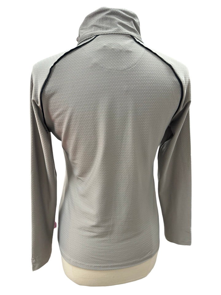 Grace Long Sleeve Zip Top - Cool Mist