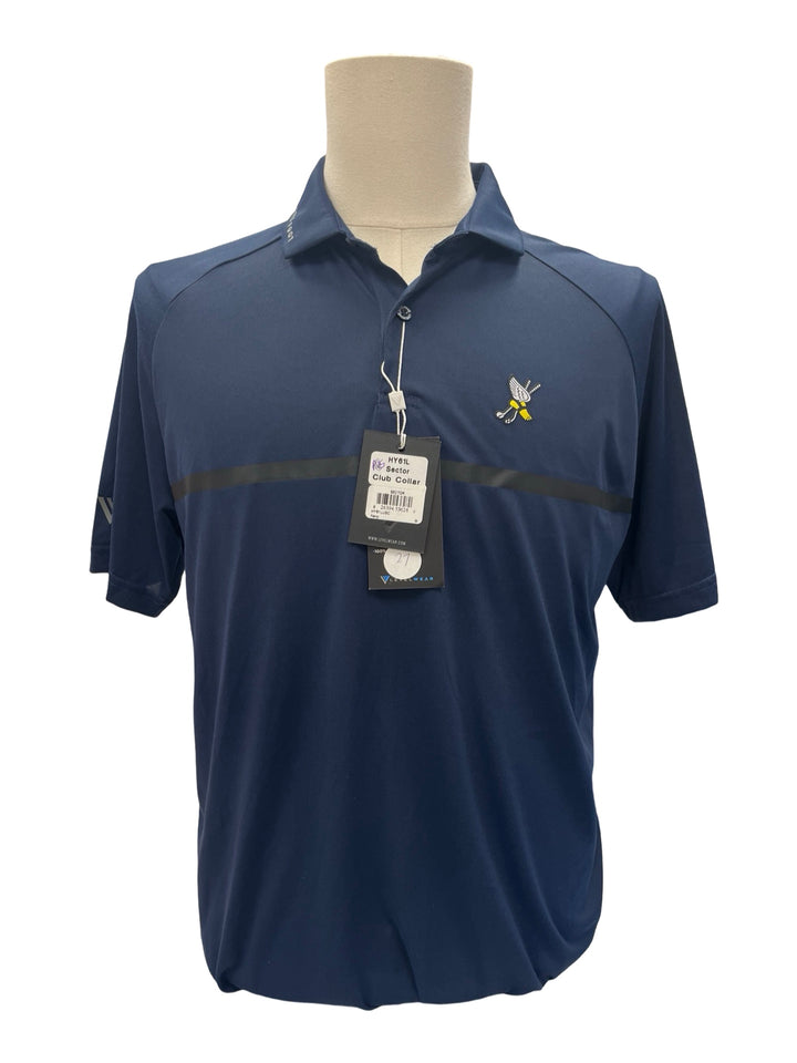 Mens Levelwear Sector Polo Top - Navy - Medium (FINAL SALE ITEM)