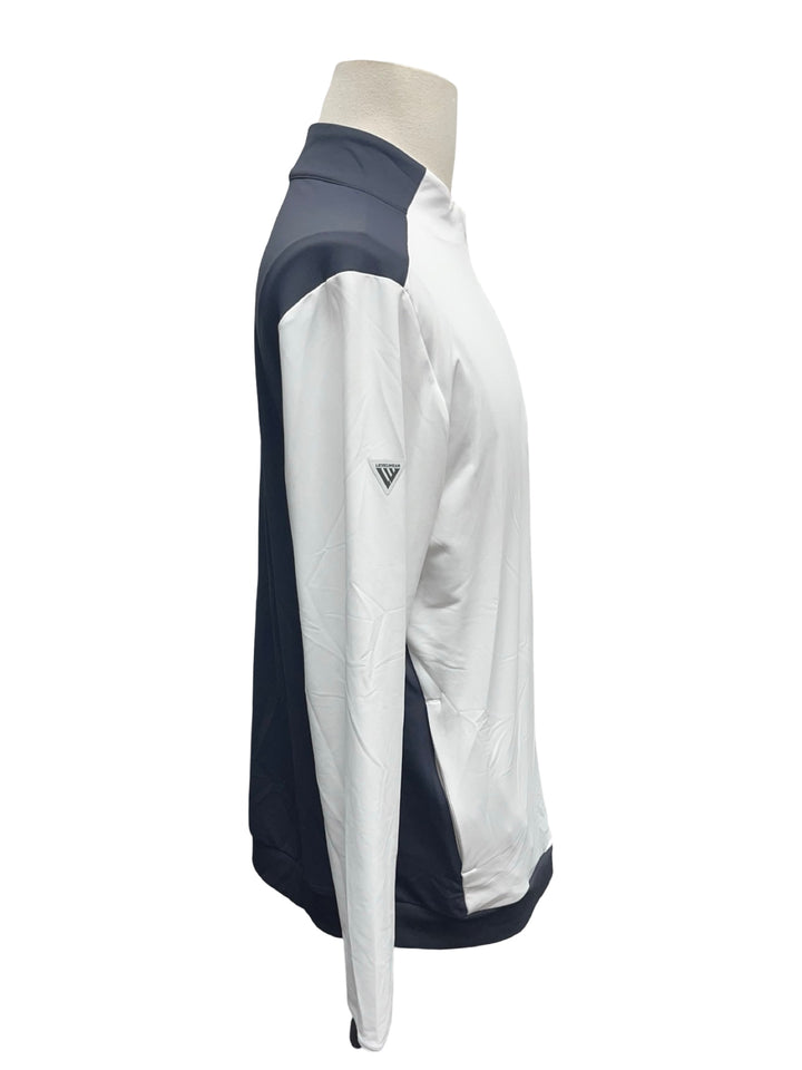 Mens Levelwear Crosswind Midlayer - White/Gray - Medium - NWT (FINAL SALE ITEM)