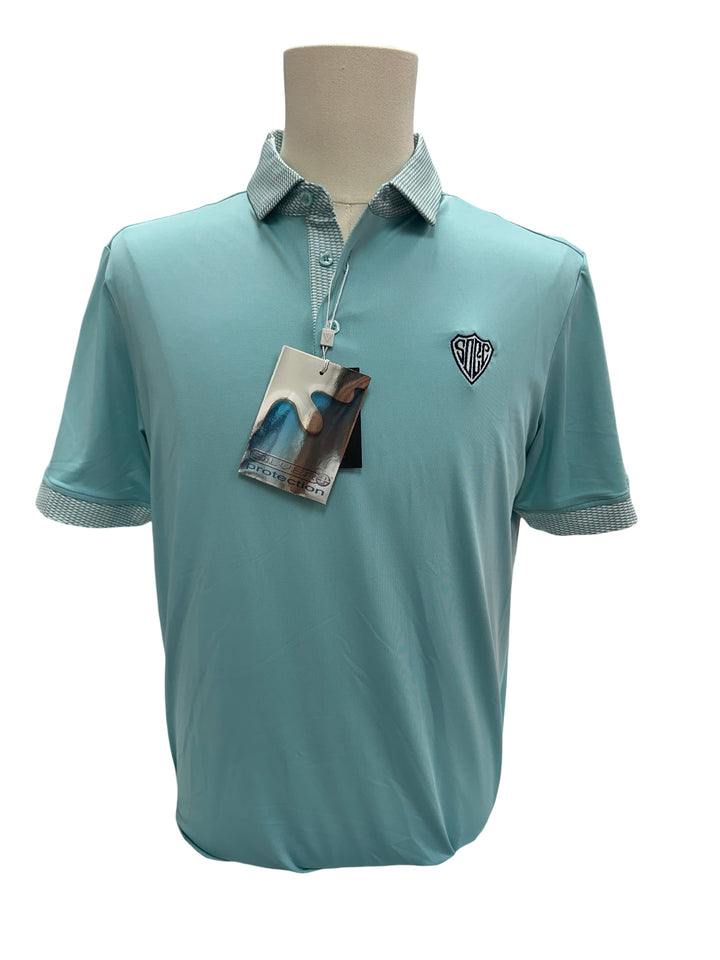 Mens Levelwear Thomas Polo Top - Blue - Medium (FINAL SALE ITEM)