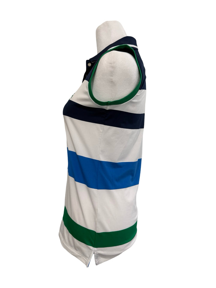 RLX Airflow Sleeveless Polo Tank - Green/White/Blue - X-Small - NWT