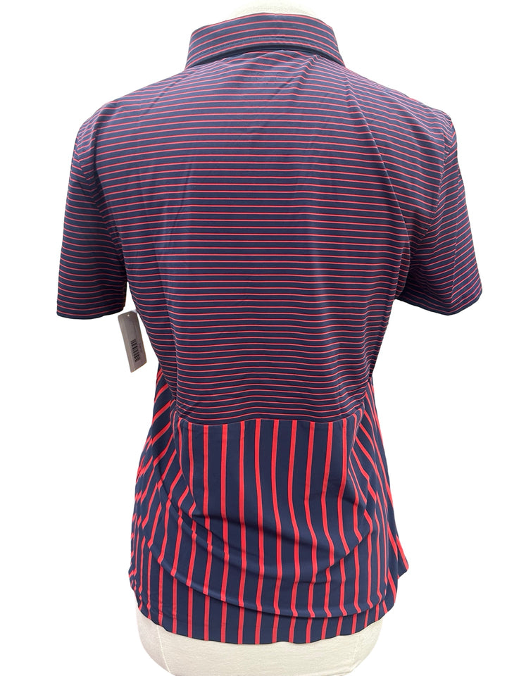 G/Fore Short Sleeve Striped Top - Black/Red - Large