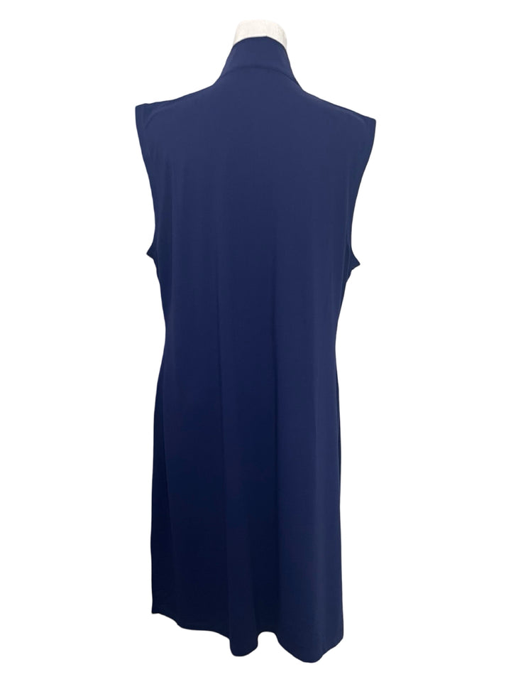 IBKUL Solid Sleeveless Mock Dress - Large - Navy*