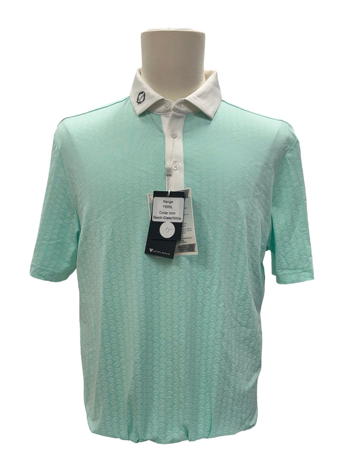 Mens Levelwear Range Polo Top - Mint - Medium (FINAL SALE ITEM)