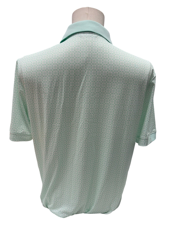 Mens Levelwear Tile Polo Top - Green - Medium (FINAL SALE ITEM)