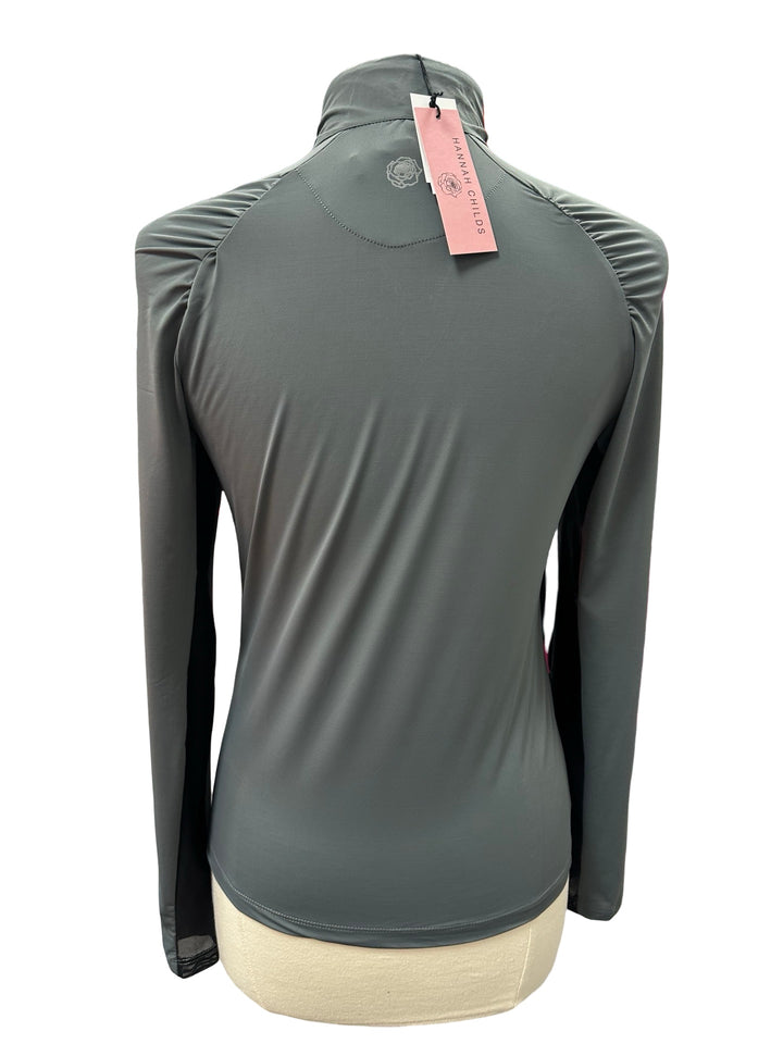 Naomi Long Sleeve Zip Top - Carbon