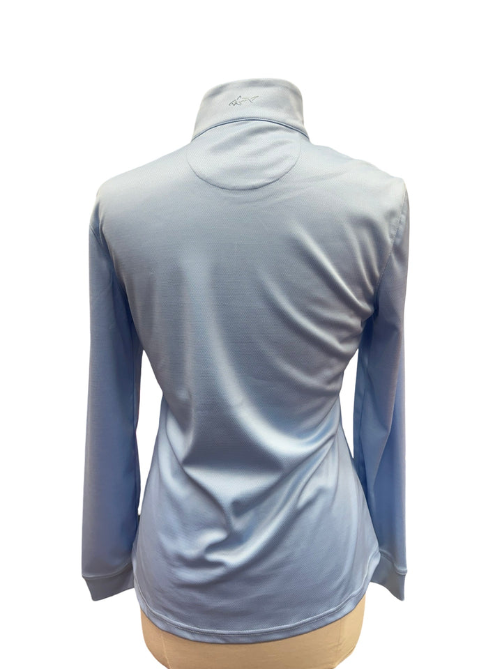 Greg Norman Clubhouse Half-Zip Mock - Blue Haze Heather - Medium